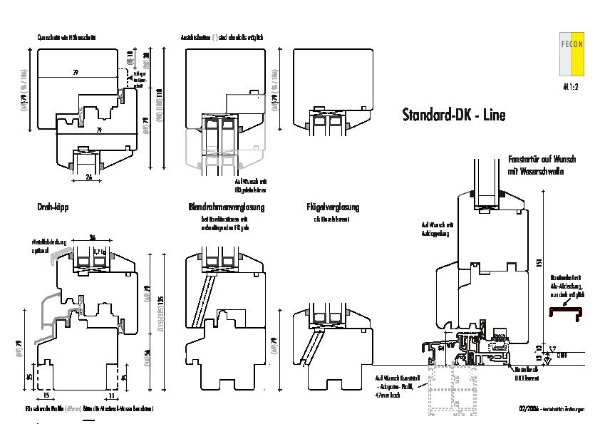 Standard Fenster - Linie-IV79