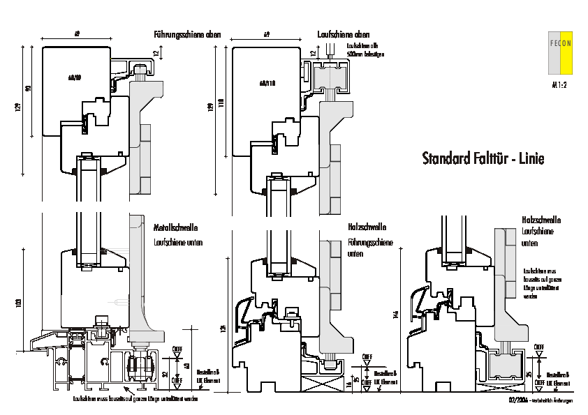 Standard Falttueren - Linie